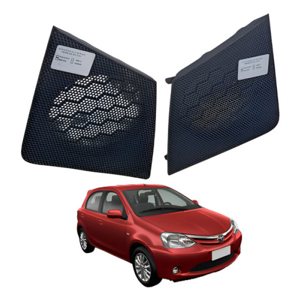 Par Tela Tweeter Moldura Toyota Etios 2014  20 Água