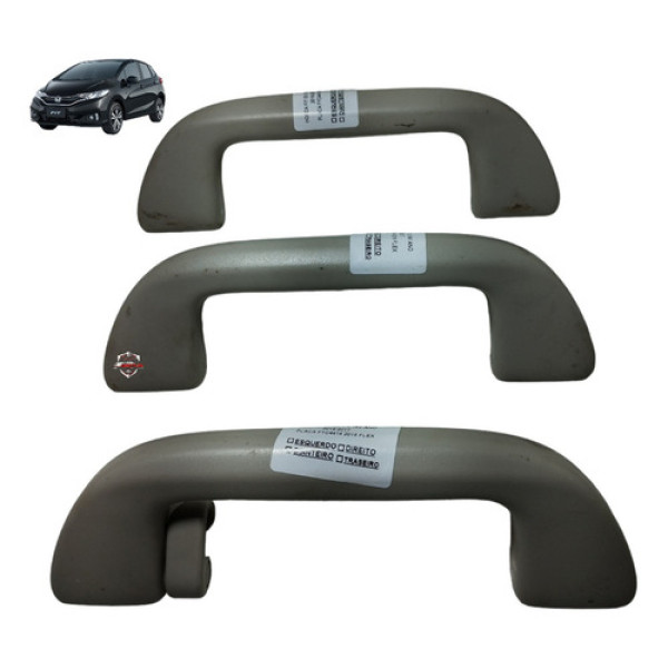 Jogo Alça Teto Puta Que Pariu Honda Fit 2017 Cinza