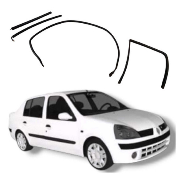 Jogo Borracha Traseira Direita Renault Clio Megane 2004