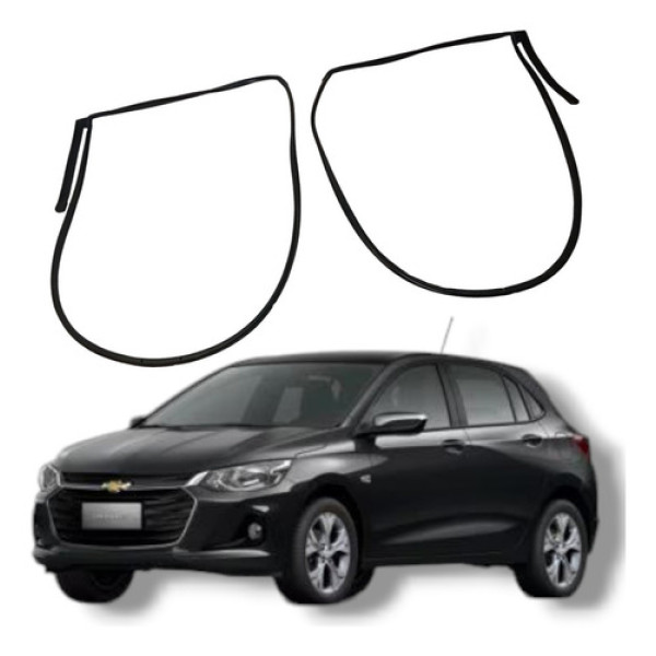 Par Borracha Vedação Porta Traseira Gm Onix Turbo 2020 2023