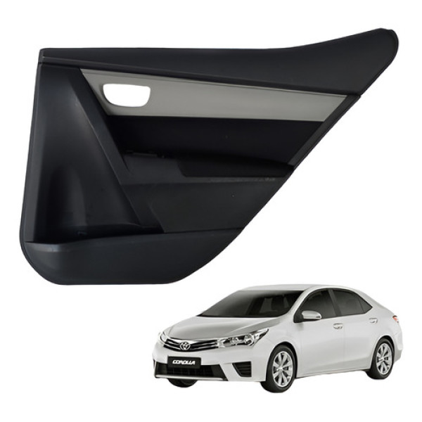 Papelão Forro Porta Traseiro Direito Toyota Corolla 2016 Preto
