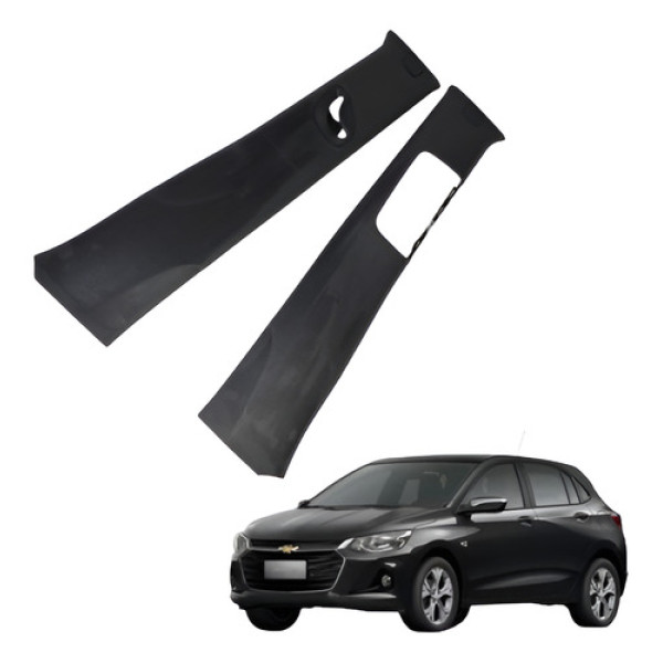 Par Acabamento Coluna Central Gm Onix Turbo 2020 2023