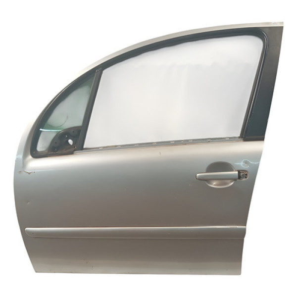 Porta Dianteira Esquerda Citroen C3 2006 2012 Dianteira Esquerda Cinza