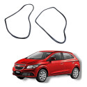 Par Borracha Guarnição Dianteiras Gm Onix Prisma 2013 2020 Preto