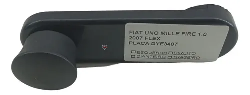 Manivela Vidro Porta Dian. Dir. Fiat Uno Mille Fire 1.0 2007 Preto
