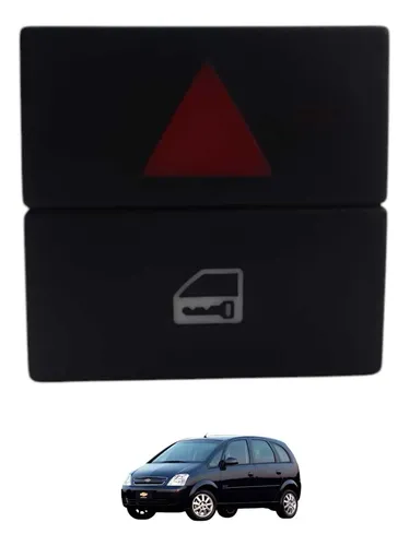 Botao Pisca Alerta Chevrolet Meriva 2009 2012 93332974 Preto