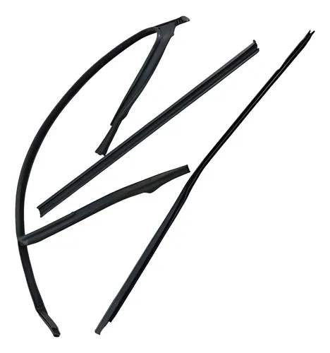 Kit Pestana Borracha Porta Dianteira Direita Vw Nivus 2023 Preto