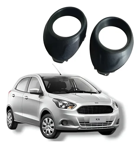 Par Moldura Farol Milha Ford Ka 2017 Preto Ambos Os Lados