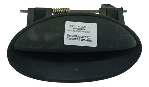 Maçaneta Externa Traseira Esquerda Chevrolet Celta 2004 Preto Traseira