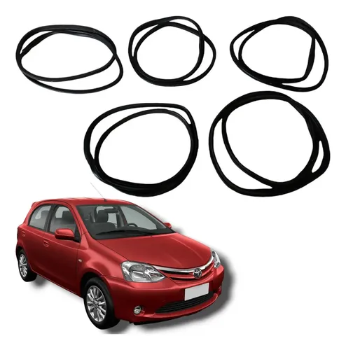 Jogo Borracha Guarnição Porta Tampa Toyota Etios 2012 A 2020