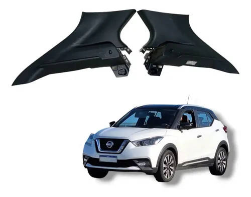 Par Moldura Bagagito Traseiro Nissan Kicks 2019 A 2022 Preto