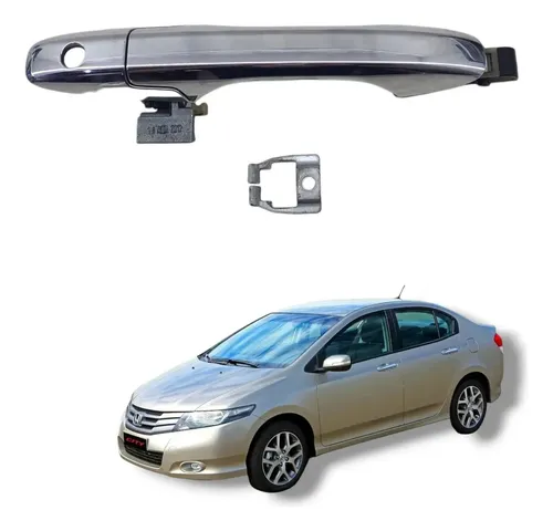 Macaneta Externa Dianteira Esquerda Honda City 2009 A 2013 Cinza