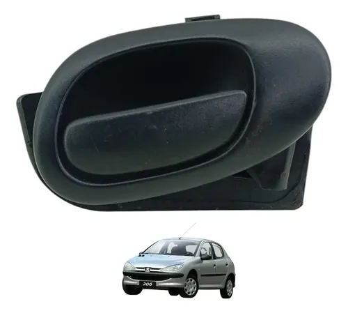 Maçaneta Interna Traseira Ld Peugeot 206 2008 9623698077 Prateado Traseira